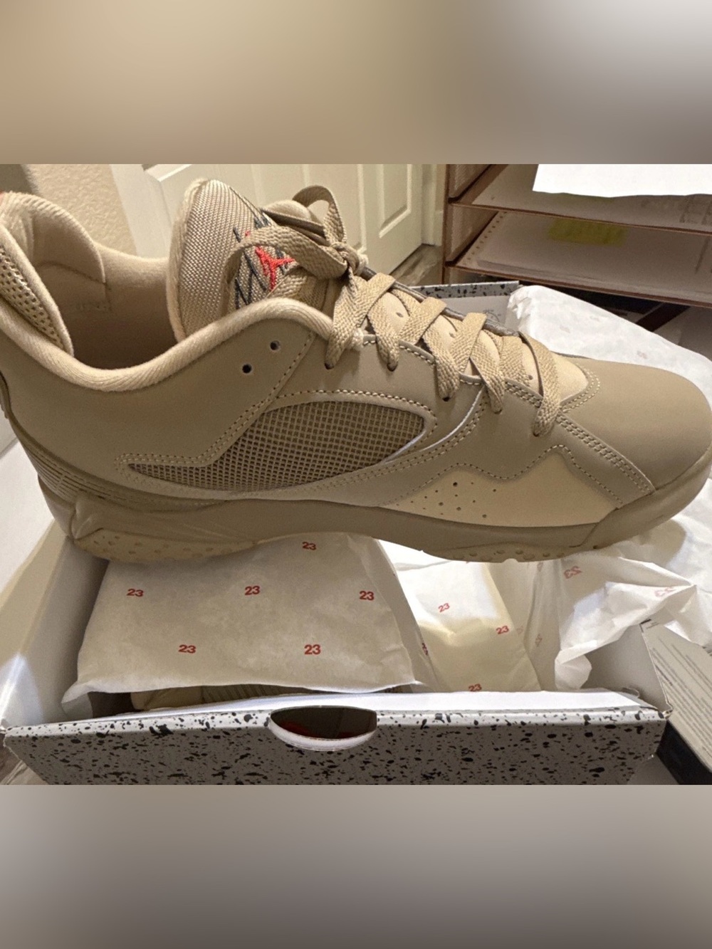 Jordan Men's Low-Top Sneakers in Tan/Beige